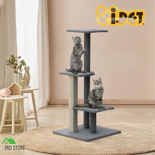 i.Pet Cat Tree Trees Scratching Post Scratcher Tower Condo House Steps 124cm
