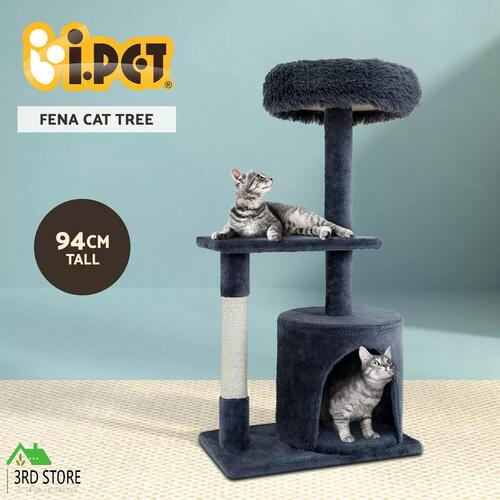 i.Pet Cat Tree Scratching Post Scratcher Tower Condo House Grey 94cm