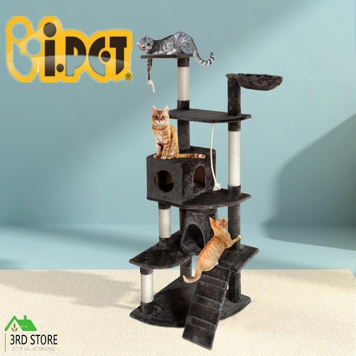 i.Pet Cat Tree Trees Scratching Post Scratcher Tower Condo House Grey 193cm