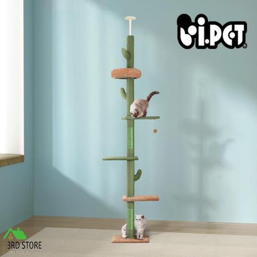 i.Pet Cat Tree Tower Scratching Post Scratcher Floor to Ceiling Cats Bed 290cm