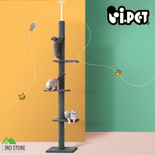 i.Pet Cat Tree Scratching Post Tower Scratcher Floor to Ceiling Cats Bed 290cm