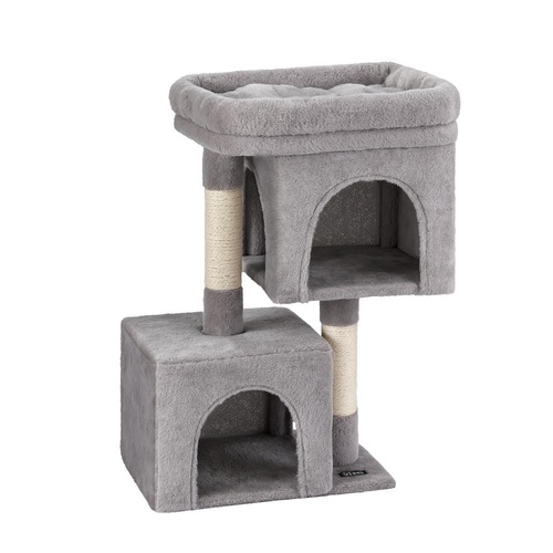 i.Pet Cat Tree 67cm Tower Scratching Post Trees Scratcher Condo House Light Grey