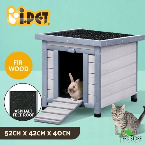 i.Pet Rabbit Hutch Outdoor Cat House Wooden Shelter Condo Small Enclosure Indoor