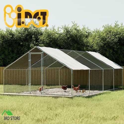 i.Pet Chicken Coop Cage Run Rabbit Hutch Large Walk In Hen House Cover 8mx3mx2m