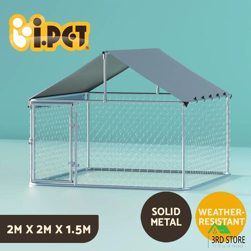 i.Pet Dog Kennel Large House XL Pet Run Cage Puppy Outdoor Enclosure With Roof