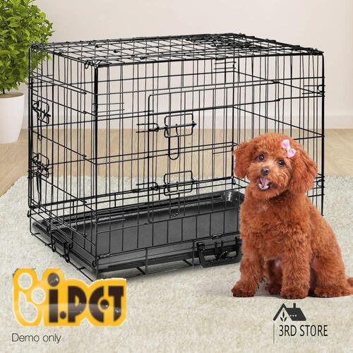 i.Pet Pet Dog Cage Crate Kennel Cat Collapsible Metal Cages 24" Playpen Pen