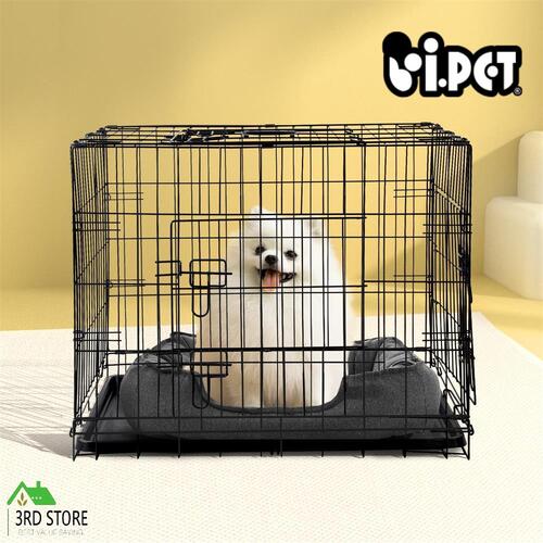i.Pet 36" Dog Cage Crate Puppy Cat Foldable Metal Kennel Portable 3 Doors L