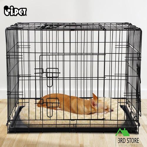 i.Pet 36" Dog Cage Crate Puppy Cat Foldable Metal Kennel Portable 3 Doors L