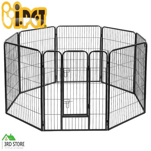 i.Pet 40" Pet Dog Playpen Kennel Puppy Enclosure Fence Cage Play Pen 8 Panel