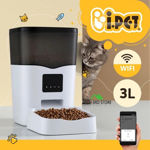 i.Pet Automatic Pet Feeder Dog Cat Feeder Wifi 3L Auto Smart Food Dispenser