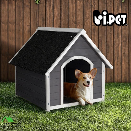 i.Pet Dog Kennel House Wooden Outdoor Indoor Puppy Pet House Weatherproof Large