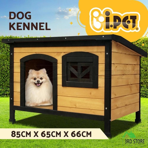 i.Pet Dog Kennel Kennels Outdoor Wooden Pet House Cabin Puppy Large L Outside