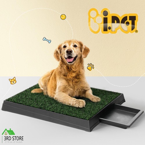 i.Pet Pet Training Pad Dog Potty Toilet Large Portable With Tray Grass 2 Mats