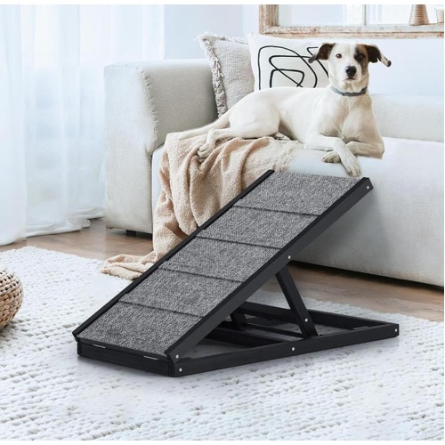 Alopet Dog Pet Ramp Adjustable Height Dogs Stairs Bed Sofa Car Foldable 100cm