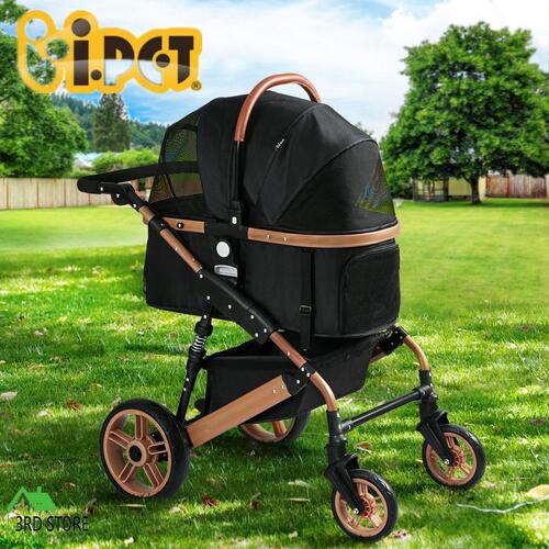 RETURNs i.Pet Pet Dog Stroller Pram Large Cat Carrier Travel Pushchair Foldable 4 Wheels