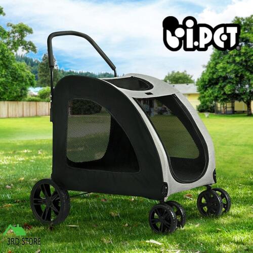 i.Pet Pet Dog Stroller Pram Large Carrier Cat Travel Foldable Strollers 4 Wheels