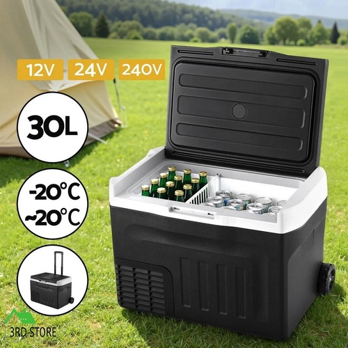 Glacio Portable Fridge 30L Bar Fridges Camping Freezer 12V/24V/240V
