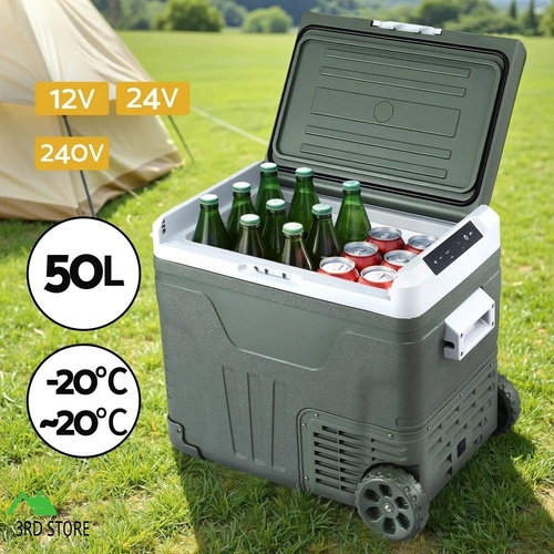 Glacio Portable Fridge 50L Camping Bar Fridges Freezer 12V/24V/240V