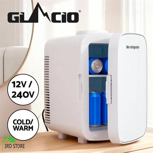 Glacio Mini Fridge Portable 13L White Electric Cooler Warmer 12V 220V