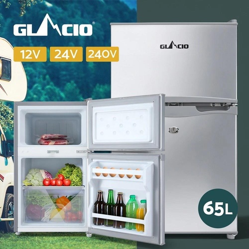 Glacio Camping 65L Portable Fridge Bar Freezer Cooler 12V/24V/240V Caravan