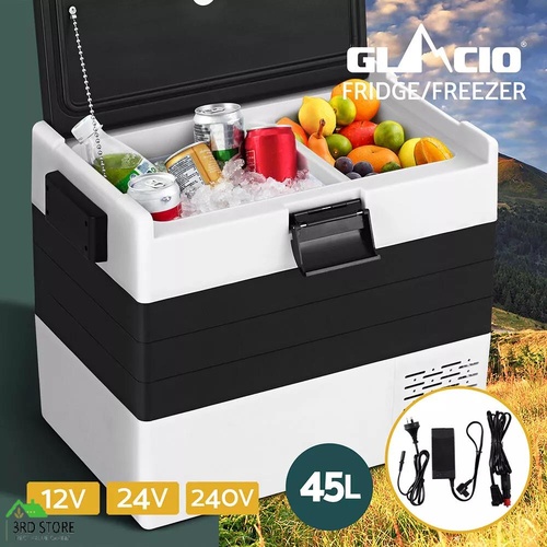 Glacio 45L Portable Fridge Freezer Camping Cooler 12V/24V/240V Caravan Car