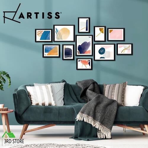 Artiss Photo Frames Collage Picture Frame White Black Set Wall Art 11pcs black