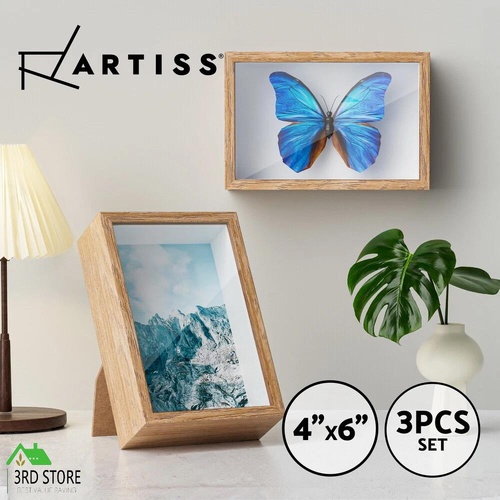 Artiss Photo Frame 3PCS Set 3D Deep Shadow Box Picture Display Wall Art Craft