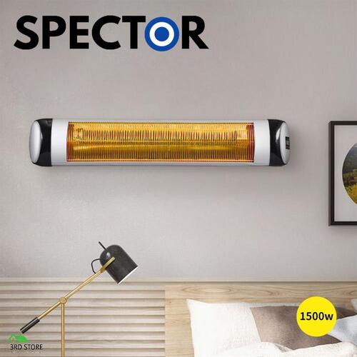 Spector 1500W Electric Infrared Patio Heater Radiant Strip Indoor Outdoor Remote