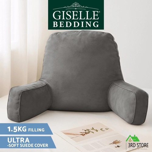 Giselle Reading Pillow Back Rest Lumbar Support Cushion Grey
