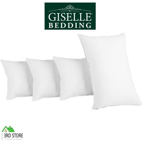 Giselle Bedding Family Hotel 4 Pack Bed Pillow Soft Medium Firm Cotton 48X73CM