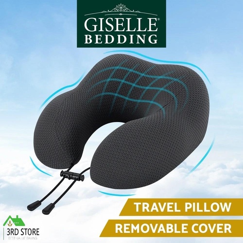 Giselle Bedding Travel Neck Pillow U-Shape Support Memory Foam Plane Car Cushion