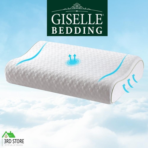 Giselle Pillow Memory Foam High Low Side Sleeping Ergonomic Contour Neck