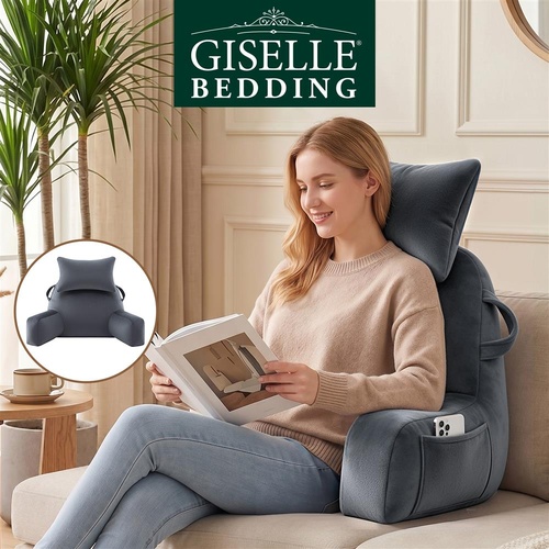 Giselle Bedding Reading Pillow with Arms Sit Up Pillow for Bed with Neck Roll