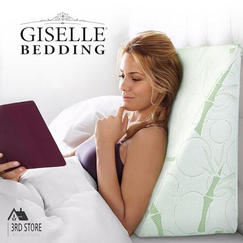 Giselle Bedding Wedge Pillow Memory Foam Cushion Back Support Bamboo Pillows