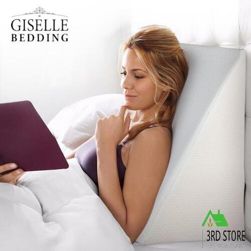 Giselle Bedding Wedge Pillow Memory Foam Pillows Bed Cushion Neck Back Support