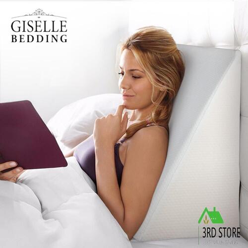Giselle Bedding Wedge Pillow Memory Foam Pillows Bed Cushion Neck Back Support
