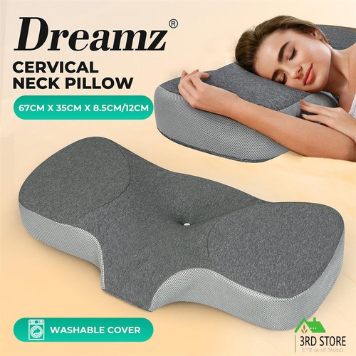 Dreamz Memory Foam Pillow Pillowcase Neck Shoulder Support Pain Slow Rebound