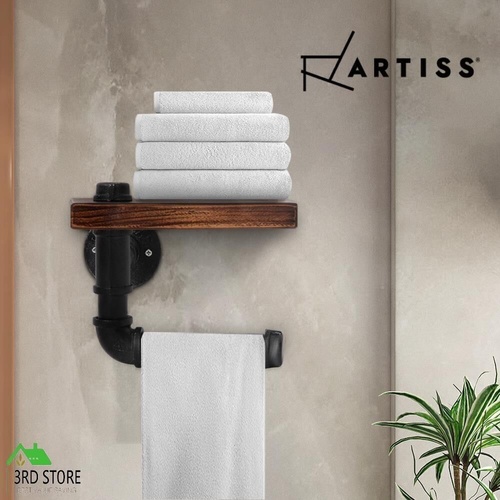 Artiss Wall Shelf Paper Holder Industrial Pipe Shelf DIY Vintage Brackets Rustic