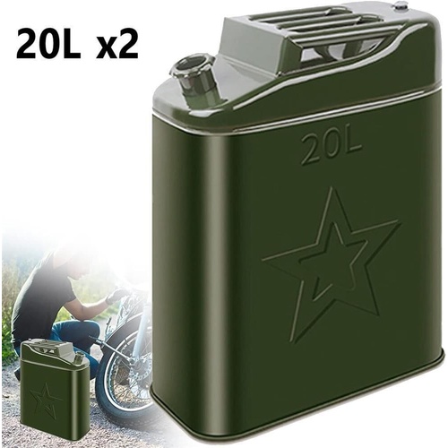 20L Petrol Gas Gasoline Jerry Can Fuel Tank Fuel Tank Gasoline x2
