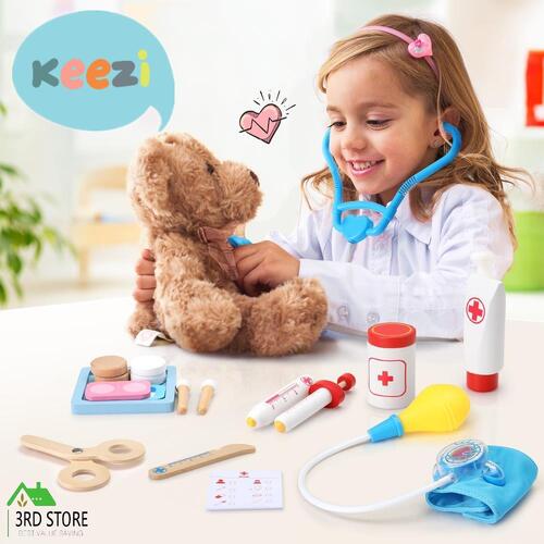 RETURNs Keezi Kids Doctor Nurse Medical Case Pretend Play Set Stethoscope Medicine Toys