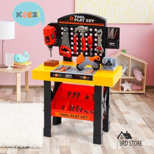 Keezi Kids Tools Set Toys DIY Pretend Play Work Bench Tool Kit Children Toddler