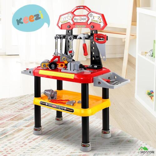 Keezi Kids Tools Workbench Toy DIY Tool Box Workshop Pretend Play Set Repair