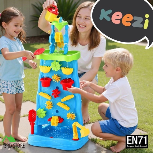 Keezi Kids Sand and Water Table Waterfall Wall Sandpit Toys Beach Shovel