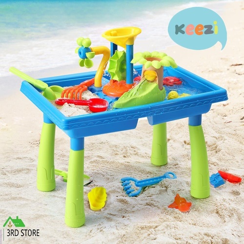 Keezi Kids Sand and Water Table Windmill Shovel Outdoor Sandpit Toys Beach Play
