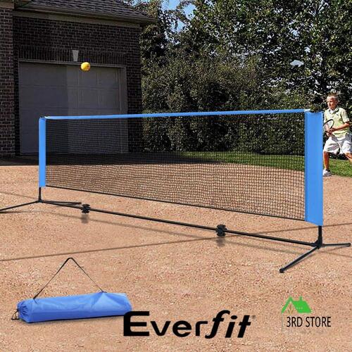 Everfit Portable Sports Net Stand Badminton Volleyball Tennis Soccer 3M 3FT Blue