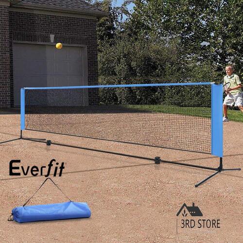 Everfit Portable Sports Net Stand Badminton Volleyball Tennis Soccer 4M 4FT Blue