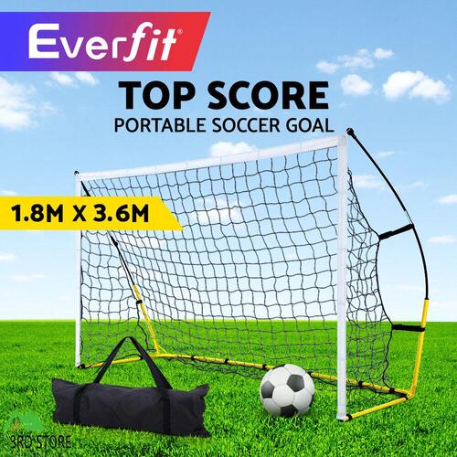Everfit Portable Soccer Football Goal Net Kids Outdoor Training Sports 3.6M XL