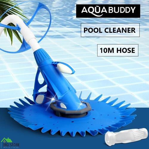 Aquabuddy Swimming Pool Cleaner Floor Climb Wall Automatic Vacuum 10M Hose Blue