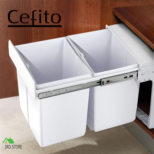 RETURNs Cefito 2X15L Twin Pull Out Bin Slide Garbage Kitchen Double Dual Rubbish Basket