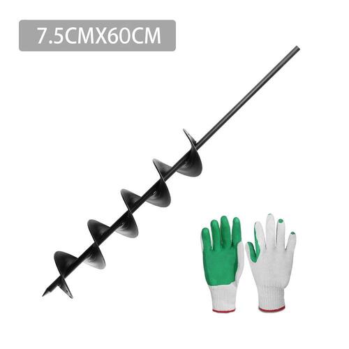 Giantz Power Garden Spiral Auger Hole Digger Earth Planter Drill Bit F75x600mm